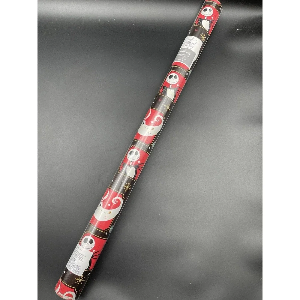 Hallmark Disney Nightmare Before Christmas Jack Sally Gift Wrap Paper‎ Roll